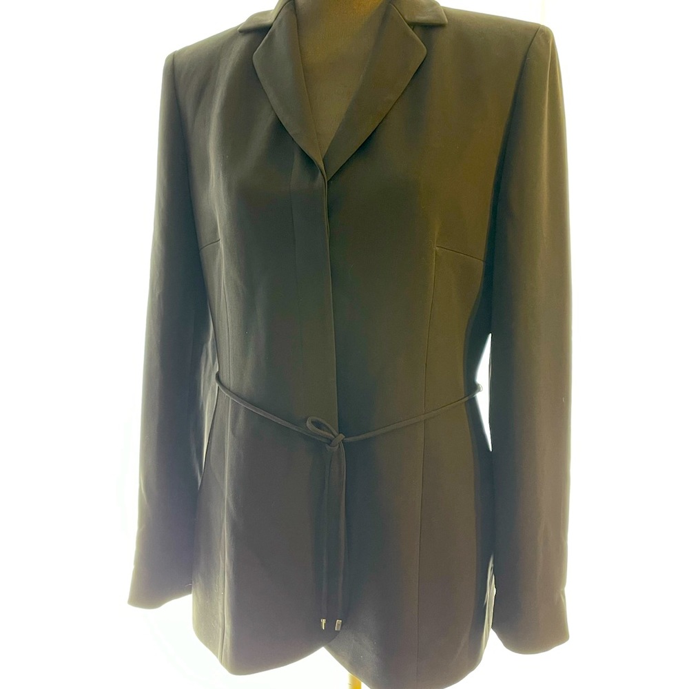 Ann Taylor size 6 black blazer with string accent belt